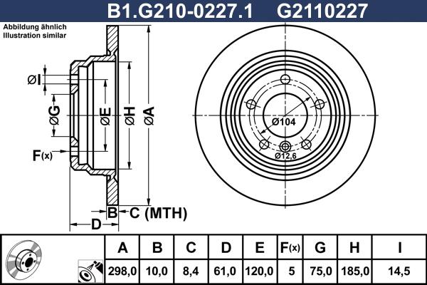 Galfer B1.G210-0227.1 - Bremžu diski ps1.lv