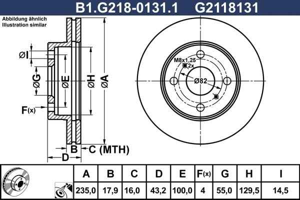 Galfer B1.G218-0131.1 - Bremžu diski ps1.lv