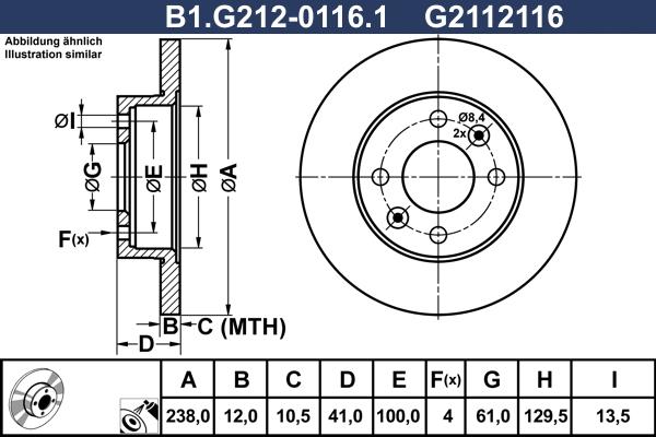 Galfer B1.G212-0116.1 - Bremžu diski ps1.lv