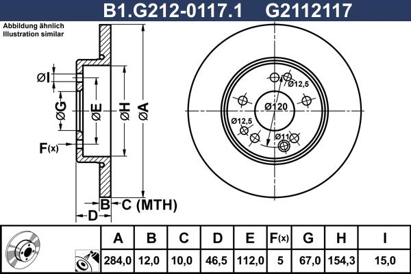 Galfer B1.G212-0117.1 - Bremžu diski ps1.lv