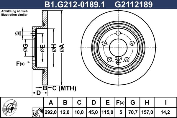 Galfer B1.G212-0189.1 - Bremžu diski ps1.lv