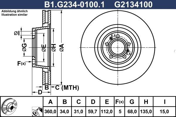 Galfer B1.G234-0100.1 - Bremžu diski ps1.lv