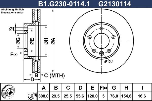 Galfer B1.G230-0114.1 - Bremžu diski ps1.lv