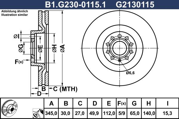 Galfer B1.G230-0115.1 - Bremžu diski ps1.lv