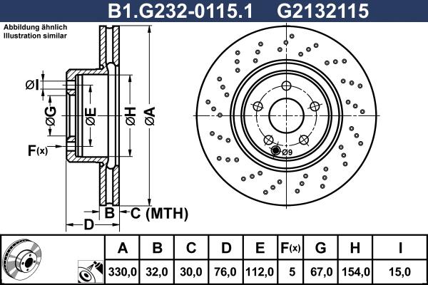 Galfer B1.G232-0115.1 - Bremžu diski ps1.lv