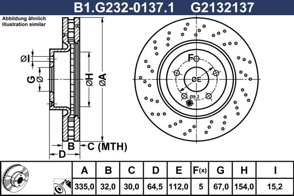 Galfer B1.G232-0137.1 - Bremžu diski ps1.lv