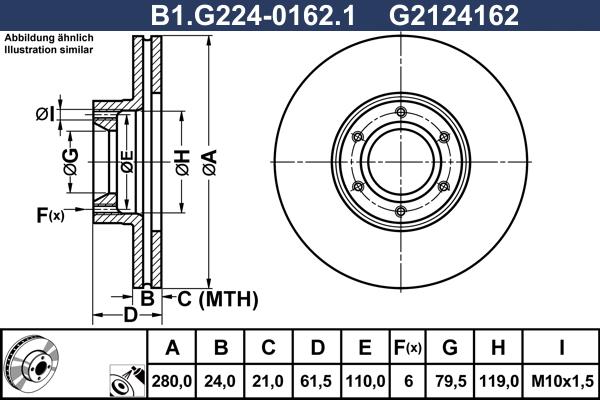 Galfer B1.G224-0162.1 - Bremžu diski ps1.lv