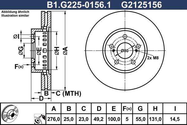 Galfer B1.G225-0156.1 - Bremžu diski ps1.lv