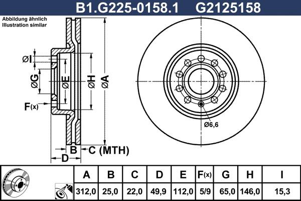 Galfer B1.G225-0158.1 - Bremžu diski ps1.lv