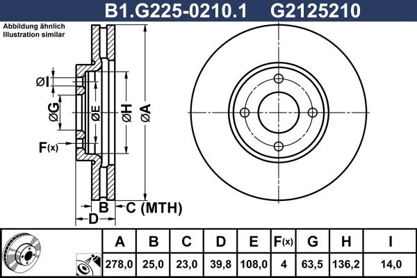 Galfer B1.G225-0210.1 - Bremžu diski ps1.lv