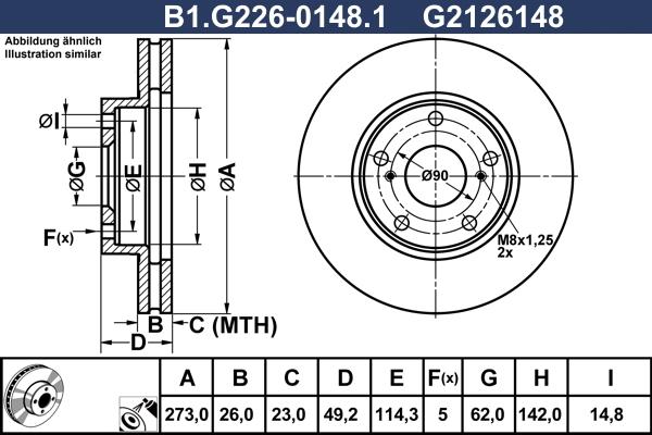 Galfer B1.G226-0148.1 - Bremžu diski ps1.lv