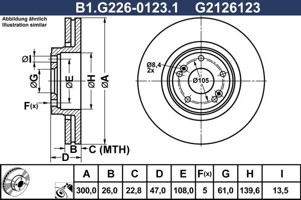 Galfer B1.G226-0123.1 - Bremžu diski ps1.lv