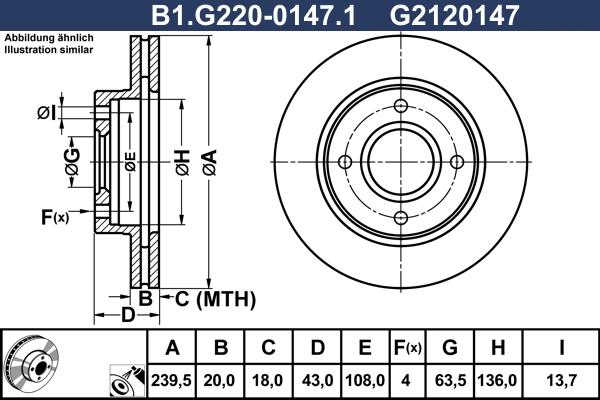 Galfer B1.G220-0147.1 - Bremžu diski ps1.lv