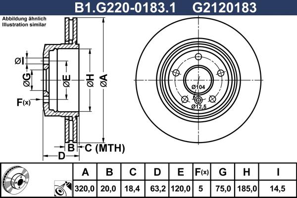 Galfer B1.G220-0183.1 - Bremžu diski ps1.lv