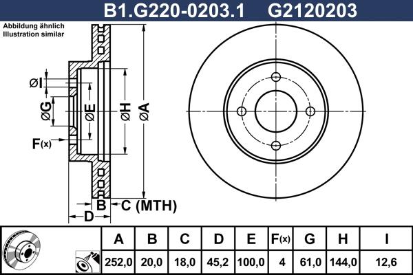 Galfer B1.G220-0203.1 - Bremžu diski ps1.lv