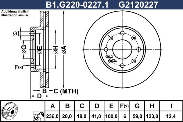 Galfer B1.G220-0227.1 - Bremžu diski ps1.lv