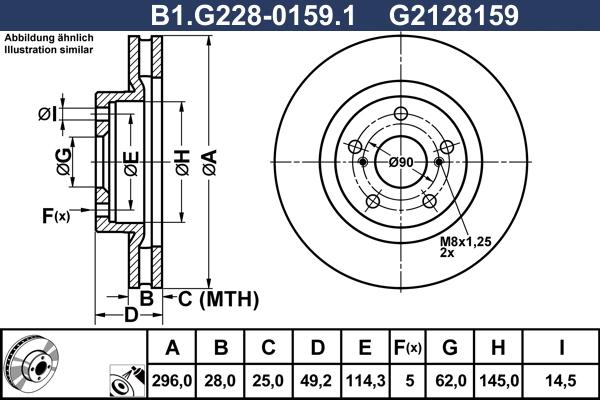 Galfer B1.G228-0159.1 - Bremžu diski ps1.lv