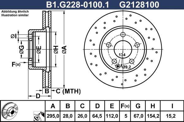 Galfer B1.G228-0100.1 - Bremžu diski ps1.lv