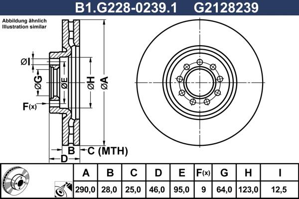 Galfer B1.G228-0239.1 - Bremžu diski ps1.lv