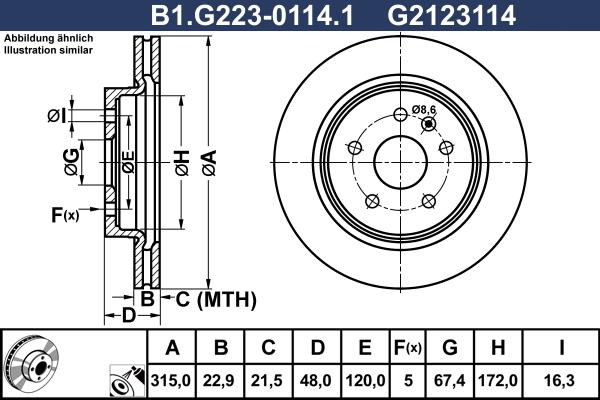 Galfer B1.G223-0114.1 - Bremžu diski ps1.lv