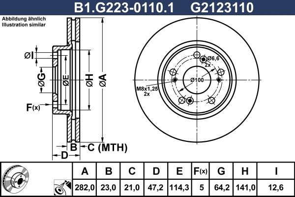 Galfer B1.G223-0110.1 - Bremžu diski ps1.lv