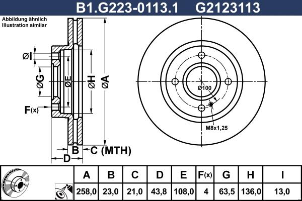 Galfer B1.G223-0113.1 - Bremžu diski ps1.lv