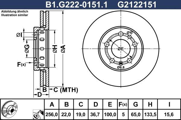 Galfer B1.G222-0151.1 - Bremžu diski ps1.lv