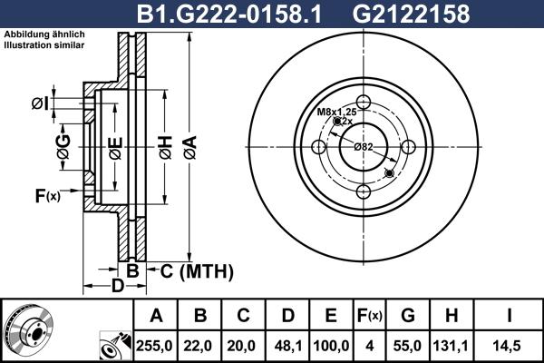 Galfer B1.G222-0158.1 - Bremžu diski ps1.lv