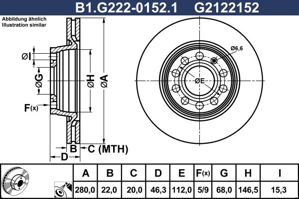 Galfer B1.G222-0152.1 - Bremžu diski ps1.lv