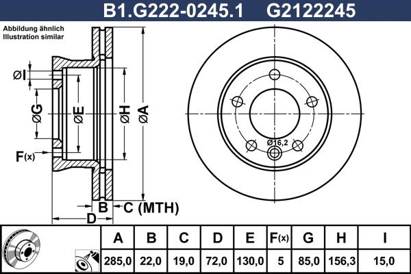 Galfer B1.G222-0245.1 - Bremžu diski ps1.lv