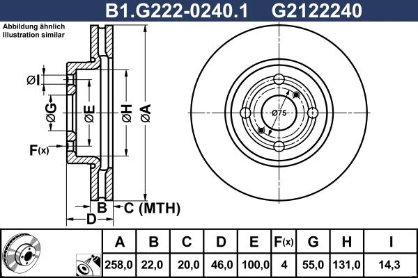 Galfer B1.G222-0240.1 - Bremžu diski ps1.lv