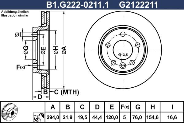 Galfer B1.G222-0211.1 - Bremžu diski ps1.lv