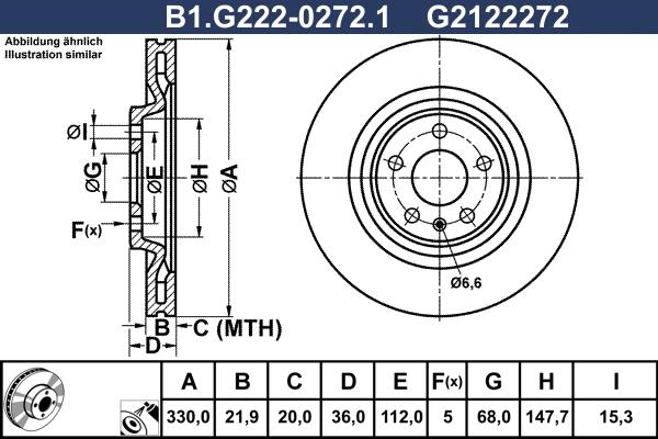 Galfer B1.G222-0272.1 - Bremžu diski ps1.lv