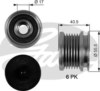 Gates OAP7040 - Piedziņas skriemelis, Ģenerators ps1.lv