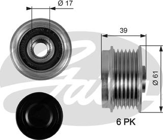 Gates OAP7042 - Piedziņas skriemelis, Ģenerators ps1.lv