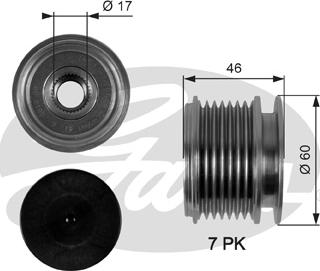 Gates OAP7056 - Piedziņas skriemelis, Ģenerators ps1.lv