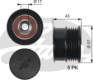 Gates OAP7088 - Piedziņas skriemelis, Ģenerators ps1.lv