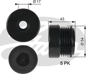 Gates OAP7031 - Piedziņas skriemelis, Ģenerators ps1.lv