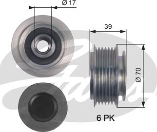 Gates OAP7143 - Piedziņas skriemelis, Ģenerators ps1.lv