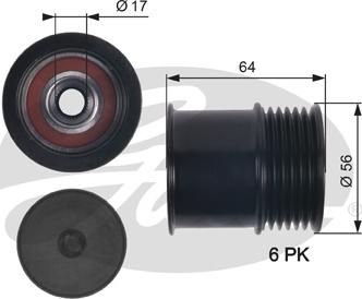 Gates OAP7151 - Piedziņas skriemelis, Ģenerators ps1.lv