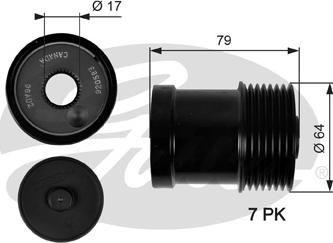 Gates OAP7104 - Piedziņas skriemelis, Ģenerators ps1.lv