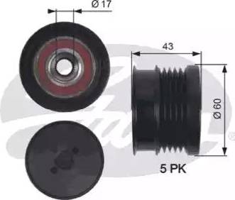 Gates OAP7134 - Piedziņas skriemelis, Ģenerators ps1.lv