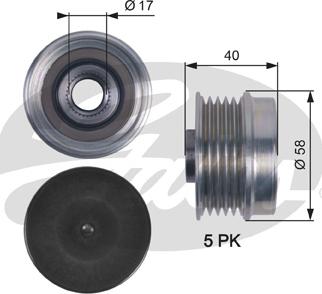 Gates OAP7132 - Piedziņas skriemelis, Ģenerators ps1.lv