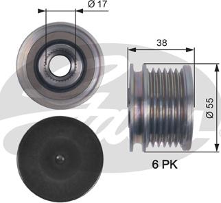 Gates OAP7124 - Piedziņas skriemelis, Ģenerators ps1.lv