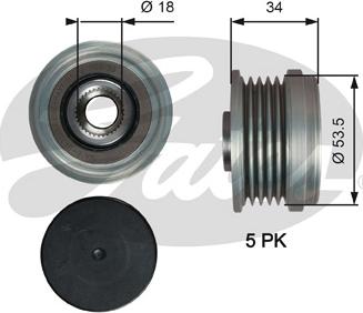 Gates OAP7202 - Piedziņas skriemelis, Ģenerators ps1.lv