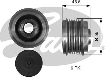 Gates OAP7219 - Piedziņas skriemelis, Ģenerators ps1.lv