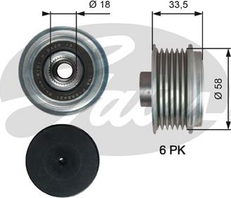 Gates OAP7210 - Piedziņas skriemelis, Ģenerators ps1.lv