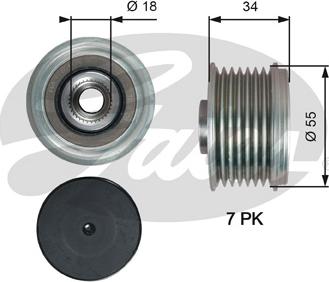 Gates OAP7213 - Piedziņas skriemelis, Ģenerators ps1.lv