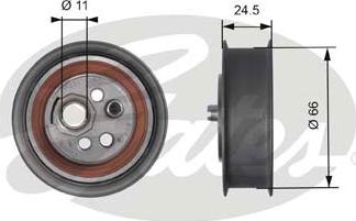 Gates T41103 - Spriegotājrullītis, Gāzu sadales mehānisma piedziņas siksna ps1.lv