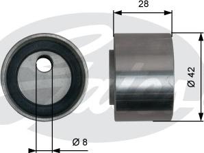 Gates T41305 - Spriegotājrullītis, Gāzu sadales mehānisma piedziņas siksna ps1.lv